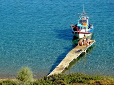 Ein kleiner Pier auf der Patmos Insel